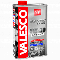VALESCO EUROTEC Масло моторное синтетическое GX 7000 API SN/CF ACEA A3/B4 жесть 5W-30 1л /12шт